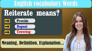 What does Reiterate mean  What is Reiterate   Reiterate meaning in English  English Grammar [upl. by Gass]