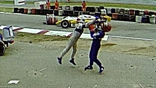 Piquet Rages After Salazar Shunt  1982 German Grand Prix [upl. by Molton]