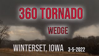 360 VR Tornado Video  Winterset Iowa WEDGE [upl. by Chloras]