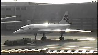 Concorde takeoff from London Heathrow terminal 4 1998 [upl. by Broddie]