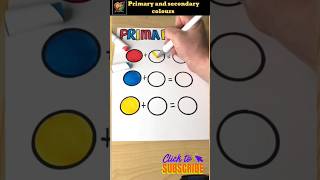 PRIMARY COLOURS into SECONDARY COLOURS Shorts Art painting [upl. by Dean]