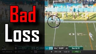 Davante Adams doesnt kill the clock and the Jets lose in overtime  New York Jets V Miami Dolphins [upl. by Athallia]