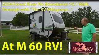 SOLD 2024 Forest River No Boundaries 161 walk through with quotThe RV Whispererquot at M 60 RV [upl. by Annoirb]