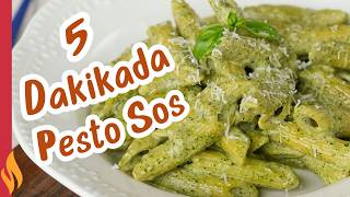 5 DAKİKADA PESTO SOS TARİFİ ✅ Pesto Soslu Makarna Nasıl Yapılır 😋 [upl. by Roe]