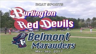 BHS Baseball 2017 VS Belmont [upl. by Atilek]