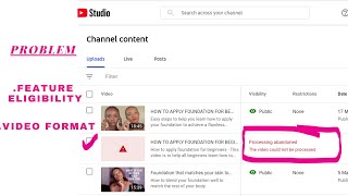 How To Fix quotProcessing Abandoned The Video could not be processedquot  2021 [upl. by Randall]
