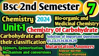 Bsc 2nd Semester Chemistry Carbohydrate and their classification bsc chemistry bsc2ndsemester [upl. by Sybyl380]