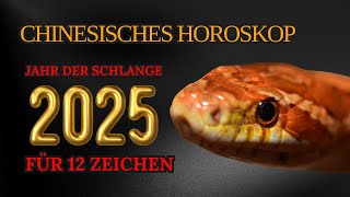 Chinesisches Horoskop für 2025  nach Geburtsjahr  Jahr der Schlange [upl. by Parthinia]