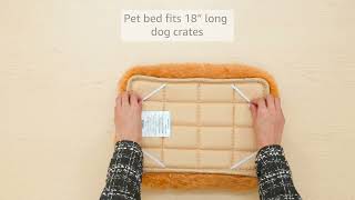 Pet bed fits 18 inch long dog crates pet pets dog dogs dogsupplies cat cats catsup petbed [upl. by Sorrows844]