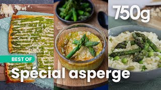 Nos 3 meilleures recettes avec des asperges vertes  750g [upl. by Aissatsan]