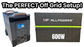 The ALLPOWERS R4000 Portable Power Station and 600W Solar Panel Review  Off Grid Solar Generator [upl. by Tenrag]