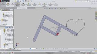 pantograph mechanism tracing the path in solidworks tutorial [upl. by Ulrica]