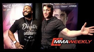 Quinton Rampage Jackson vs Chael Sonnen Bellator 192 FaceOff [upl. by Aldas]