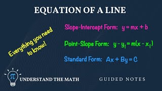 Equation of a Line All Three Forms Explained with Examples [upl. by Agiaf]