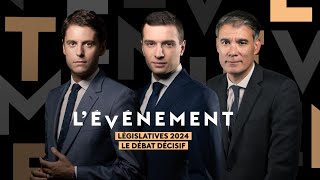 LÉvénement  Législatives 2024  Le débat décisif  suivez le direct [upl. by Adnawak867]