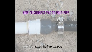 How to connect a PVC pipe to a poly pipe [upl. by Sirtimed]