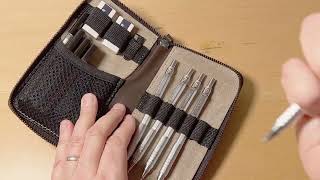 Nicpro 20PCS Metal Mechanical Pencil Set in Leather Case Review Nice assortment of sizes uses [upl. by Aicrag]