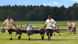 20ft B25 Together With Two Giant Messerschmitt Bf109 G [upl. by Roxanne175]