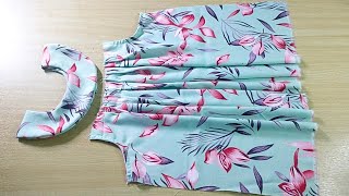 Very easy dress cutting and sewingfor 23 yearsno patternsewing is easy [upl. by Yneffit181]