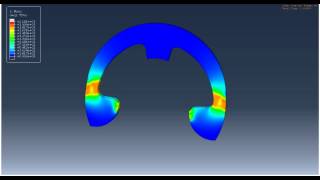 ERing retaining ring installation Abaqus [upl. by Eahsed]