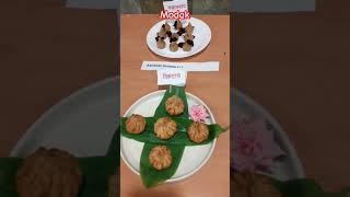 Lord Ganesh Prasadam Different types of Modak shorts ganapathi food modak ganesh [upl. by Aicerg]