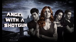 Shadowhunters ClaryJaceAlecIzzy  Angel With A Shotgun The Cab [upl. by Eisdnil]