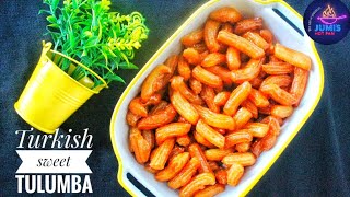 Turkish sweet TulumbaTurkish Churros Recipe [upl. by Lledraw689]