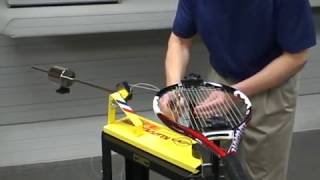 Stringing a racquet on the Klippermate Racquet Stringing Machine [upl. by Diahann]