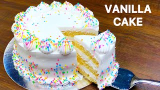 Vanilla Cake Recipe  Vanilla Cake Without Oven  Birthday Cake Recipe [upl. by Hgielram118]