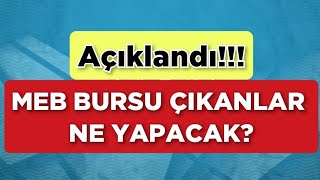 AÇIKLANDI ‼️ MEB BURSUNU ALABİLMEK İÇİN NE YAPMAK GEREKİYOR [upl. by Ainimre]