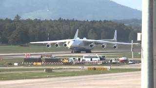 Antonov An225 «Mriya»  Take off on runway 16 at ZRH  Zurich [upl. by Pavel]