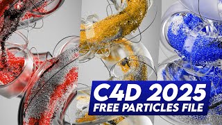 Cinema 4D 2025  FREE DOWNLOAD of my Particles Project [upl. by Adnalra]