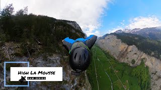 Wingsuit BASE jump  Lauterbrunnen Switzerland High La Mousse 4K  RAW SERIES [upl. by Nawak]