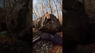 Jupiter V5 At Haycock Mountain bouldering climbing outdoors rockclimbing [upl. by Ivy702]