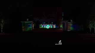 Halloween light show Newfields art museum harvest night 2024 Indianapolis Indiana [upl. by Kcyrred]