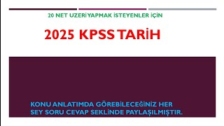 2025 KPSS TARİH OSMANLI DEVLETİ KURULUŞ DÖNEMİ [upl. by Jeralee]