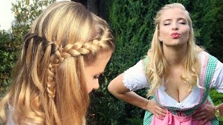 OKTOBERFEST  Frisur Makeup amp Dirndl  Perfekter Wiesn Look [upl. by Swerdna]