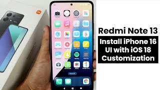 Install iPhone 16 UI In Redmi Note 13  iOS Customization [upl. by Arihk]