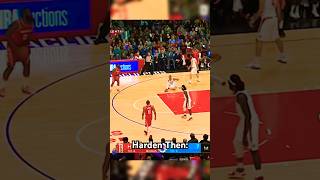 Harden Now vs THEN 🔥👌 jamesharden stepback rockets prime [upl. by Cynth910]