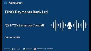 FINO Payments Bank Ltd Q2 FY202425 Earnings Conference Call [upl. by Sicard]