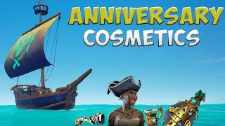 Sea of Thieves All the anniversary cosmetics and where to get them [upl. by Esinehs819]