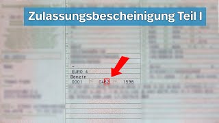 Zulassungsbescheinigung Teil 1 – Schnell erklärt I Kennzeichenboxde [upl. by Nautna]