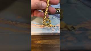 New Review Video JACOJE JEWELRY 8mm Diamond Cut Rope Chain 14k jacoje [upl. by Mair]