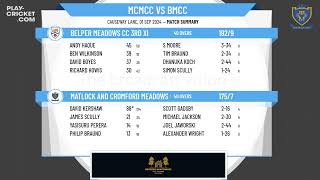 Matlock and Cromford Meadows CC 2nd XI v Belper Meadows CC 3rd XI [upl. by Shel858]