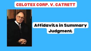 Celotex Corp v Catrett Explained [upl. by Assirk911]