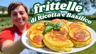 FRITTELLE DI RICOTTA E BASILICO Ricetta Facile  Fatto in Casa da Benedetta [upl. by Sheree490]