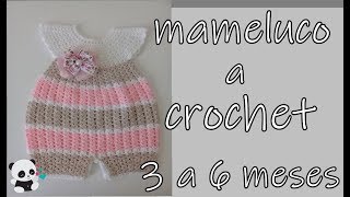 BODY TEJIDO A CROCHET PARA BEBE  PELELEMAMELUCO3 a 6 meses [upl. by Retsevlys]