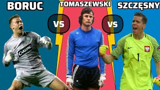 Najlepsi Polscy bramkarze porównani w 4 minuty Szczęsny vs Boruc vs Tomaszewski [upl. by Leonhard]