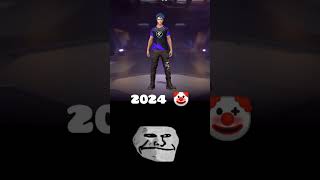 IMPOSSIBLE 🍷🤡 FF 2024 🤫 VS 2018 🗿 freefire shorts ff newtrend newfreefire gaming viral shorts [upl. by Luht]