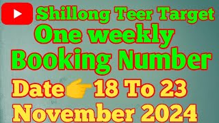 Shillong Teer One weekly Booking Number Date18To232024 Shillongteertargetc5r [upl. by Redmund]